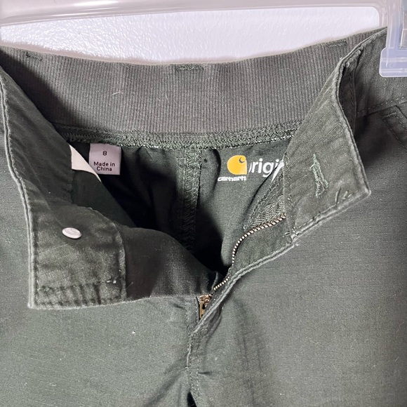 Carhartt Size 8 Original Fit Green Khaki Shorts - Picture 5 of 10
